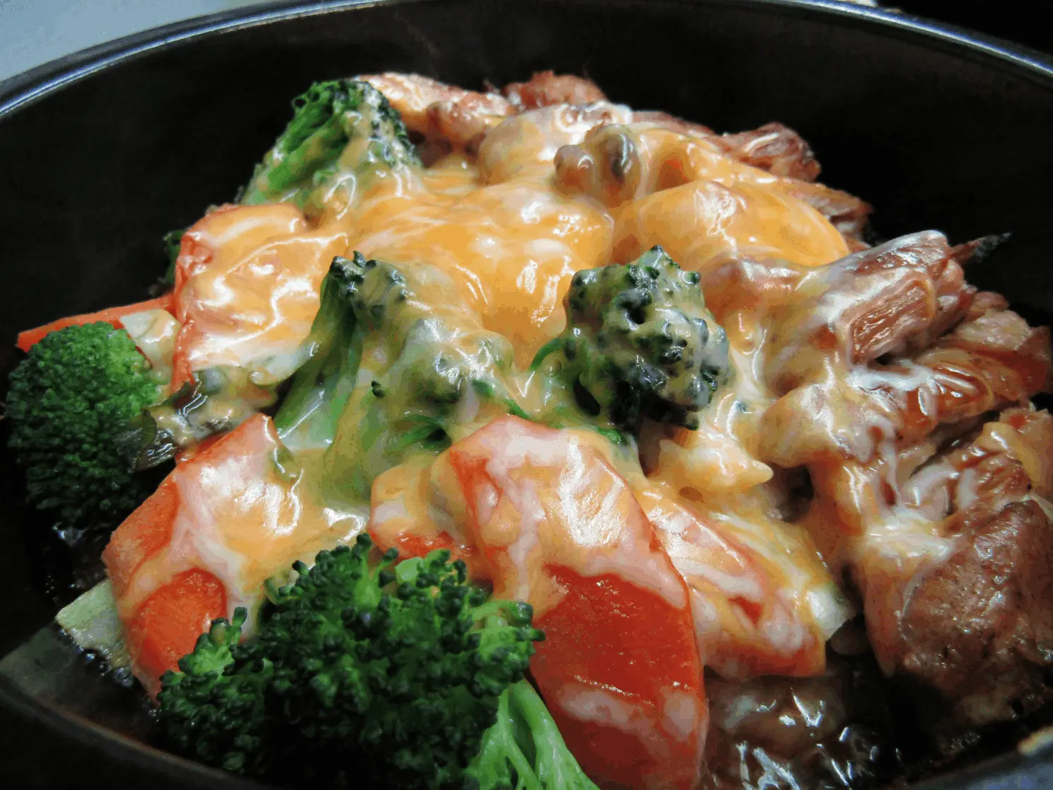 chicken vegetables cheese
